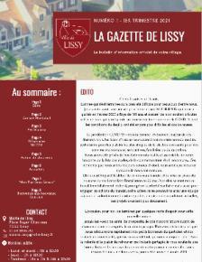 Page de garde Gazette Lissy janvier 2021